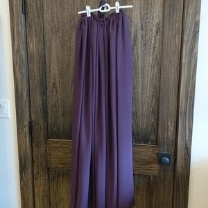 Plum Double Georgette Chiffon Bridesmaid Skirt